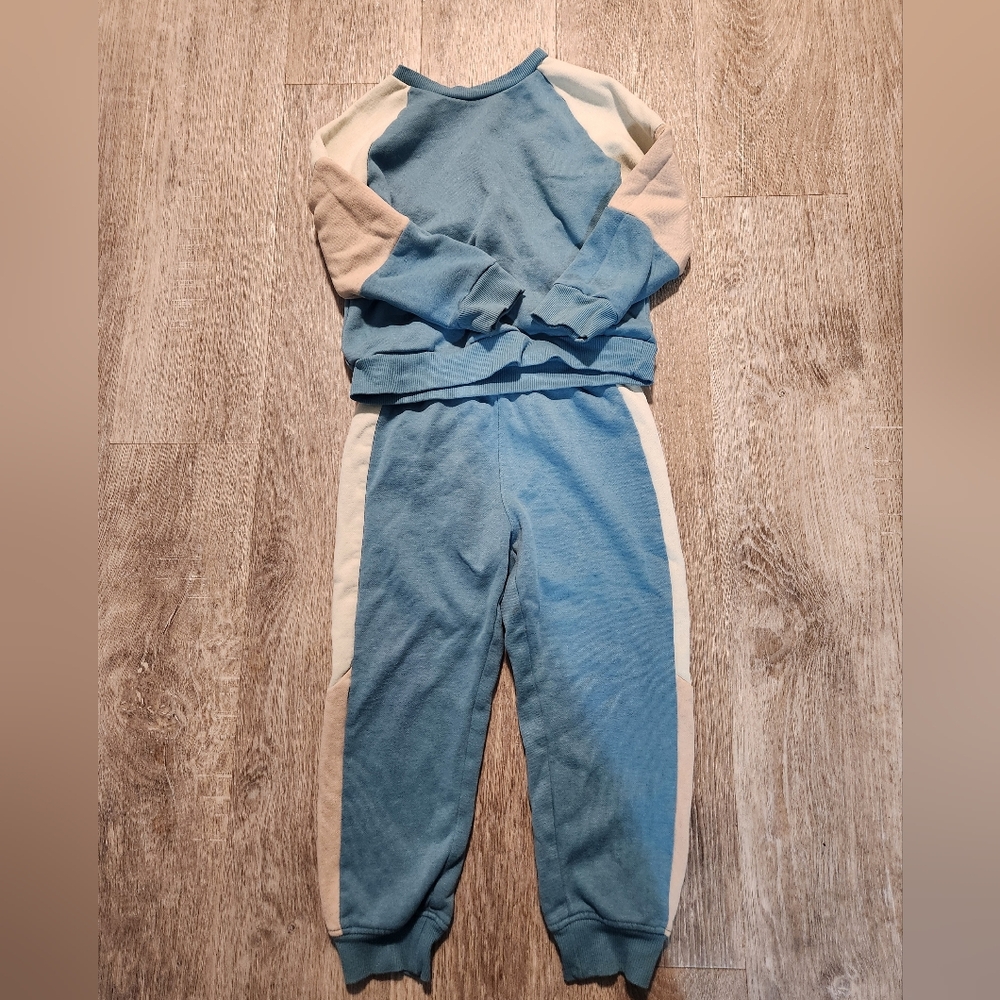George Kids Two-Tone Blue and Cream Jogger Set